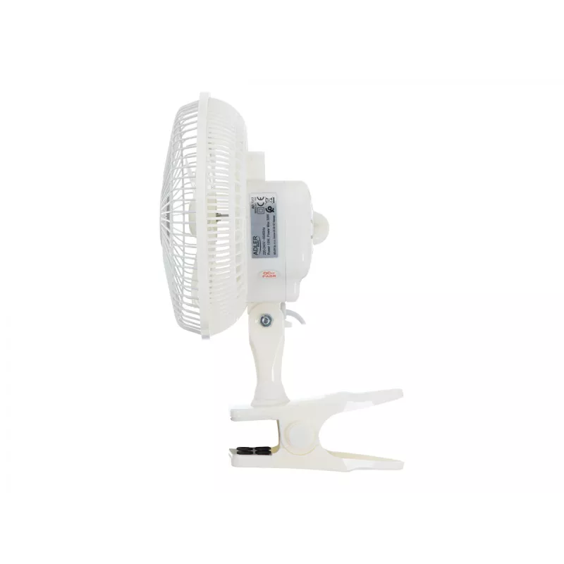 Adler | Ventilators ar skavu | AD 7317 | Galda ventilators | Balts | Diametrs 15 cm | Ātrumu skaits 2 | 30 W