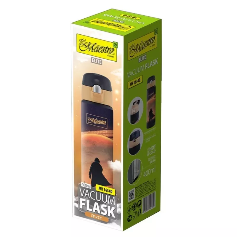 Termokrūze Maestro MR-1634-D 400 ml Space, izolēts nerūsējošā tērauda dzērienu trauks