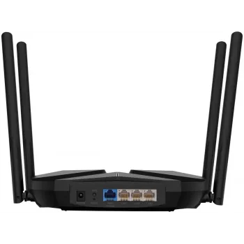 Galda maršrutētājs MERCUSYS MR85X AX3000 divjoslu Wi‑Fi 6, 3000 Mbps, 4 antenas, 3 Gigabit LAN porti, melns