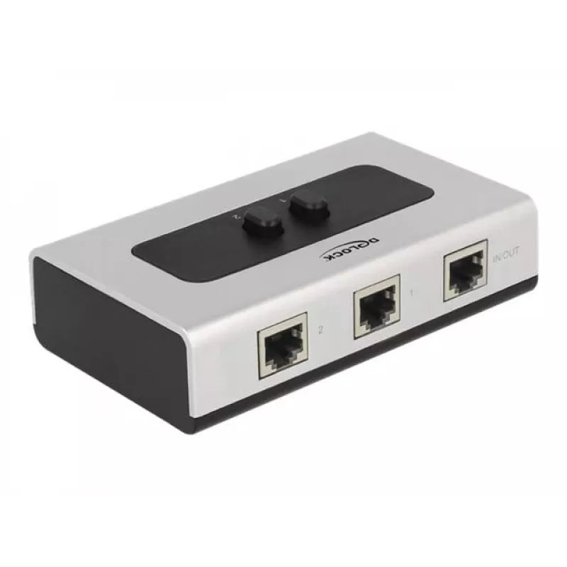 Hub DeLOCK 87673 1000 Mbit/s Melns Pelēks