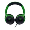 Vadu spēļu austiņas Razer Kraken V4 X — supra-aural, 20–20000 Hz, 1,8 m kabelis, 310 g, melnas/zaļas