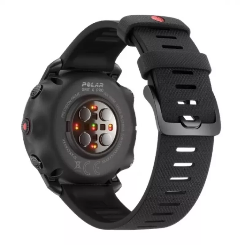 Polar Grit X Pro - Titanium - Sporta pulkstenis ar siksnu - perforēta āda - pelēks - Siksnas izmērs: M/L - Displejs 3cm (1,2) - Bluetooth - 41 g (90085777)