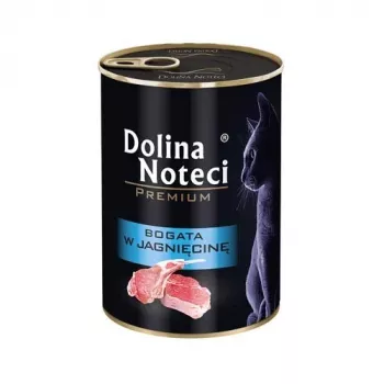Mitrā kaķu barība Dolina Noteci DOLINA NOTECI Premium 400 g — vista & jērs, pieaugušiem kaķiem, konserva