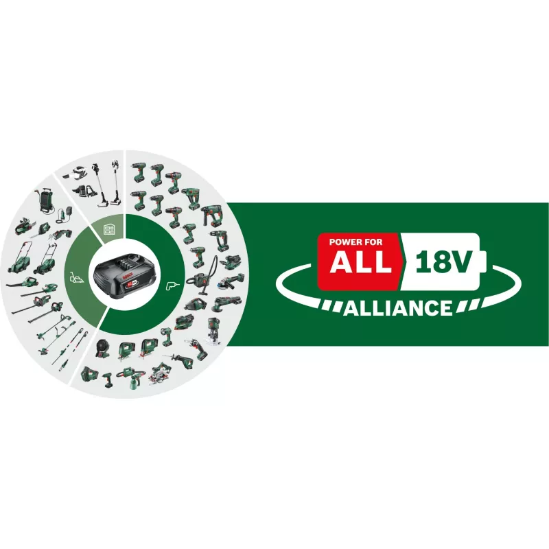 Bezvadu triecienurbjmašīna EasyImpact 18V-38 (zaļa/melna, litija jonu akumulators 2,0 Ah, pārnēsāšanas kaste, POWER FOR ALL ALLIANCE)