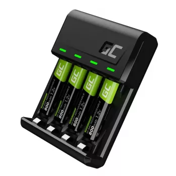Universāls USB bateriju lādētājs zaļa Cell GRSETGC02