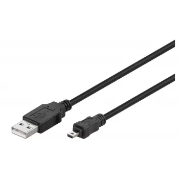 Microconnect USBAMB82 USB kabelis USB 2.0 1,8 m USB A Mini-USB B Melns