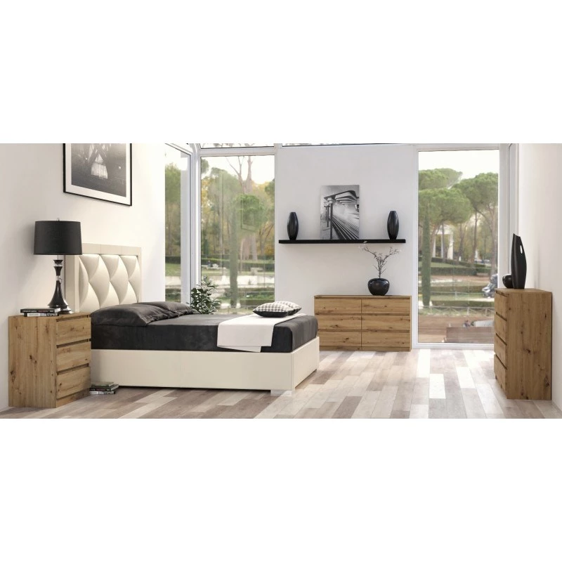Kumode Topeshop M6 140 ARTISAN ozols 6 atvilktnes