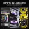 Corsair iCUE LINK RX140 RGB ventilators, 14 cm, melns, 300-1700 RPM