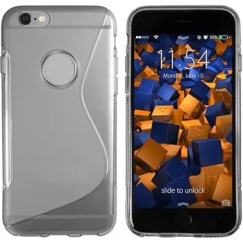 mumbi TPU Case S-Design caurspīdīgi melns Apple iPhone 6/6s (MUMBI_4498)
