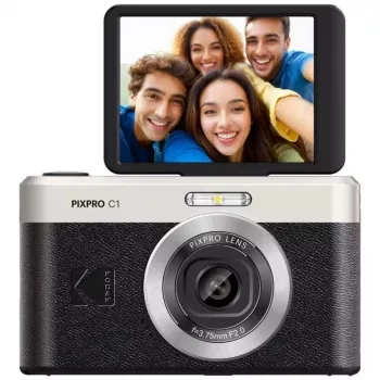 Kodak PIXPRO C1 Compact Camera melna – 13 MP CMOS – Full HD – 2,8 Flip-LCD
