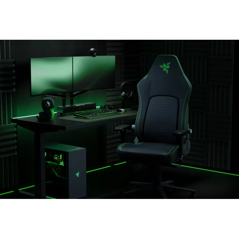 Razer Ergonomic spēļu krēsls with Breathable Comfort | Iskur V2 NewGen | Melns/Green