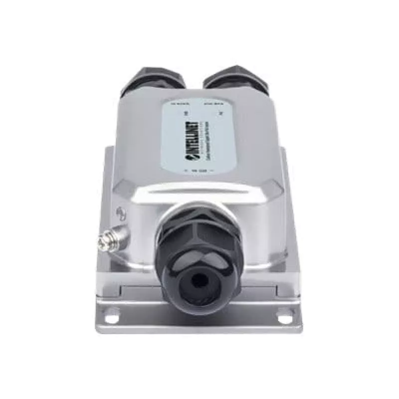 Intellinet Outdoor Vandalproof Gigabit PoE++ Injectors, viens 60 W ports, atbilst IEEE 802.3bt (4PPoE), IP67 ūdensnecaurlaidīgs, IK10 vandālizturīgs, metāla korpuss