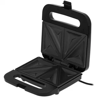 Sendviču automāts Adler AD 3076 — 1000 W kompakts galda sendviču preses, melns/sudrabains