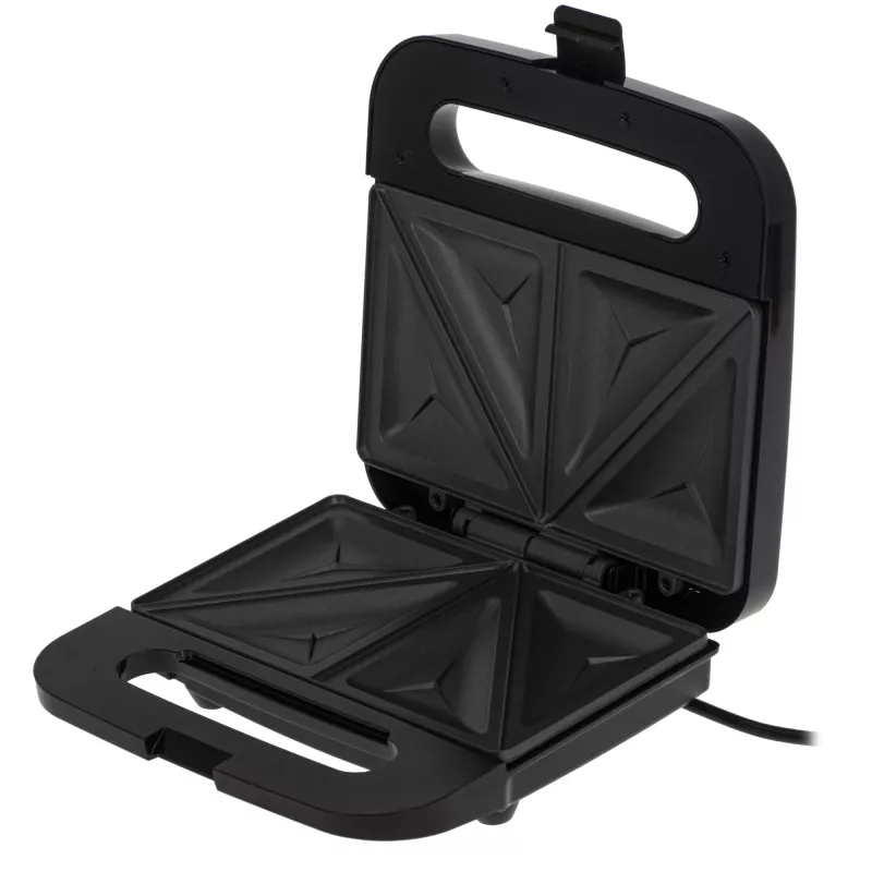 Sendviču automāts Adler AD 3076 — 1000 W kompakts galda sendviču preses, melns/sudrabains