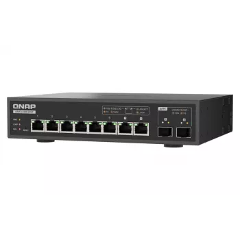 QNAP QSW-L3208-2C6T tīkla komutators Pārvaldāms L2 10G Ethernet (100/1000/10000) Galda dators Melns