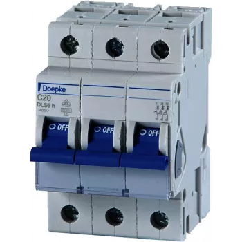 DOEPKE Automātiskais slēdzis C16A DLS-6H-C16-3-6-KA 6kA 3-polīgs 400V C-raksturlīkne DLS-6H-C16-3-6-KA (09914293)