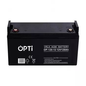 Baterija Volt AGM OPTI 120 Ah — 120 Ah absorbējošā stikla paklāja svina-skābes akumulators