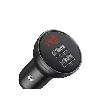 Baseus CCBX-0G mobilās ierīces lādētājs Universāls Melns, Pelēks cigarešu šķiltavu Auto