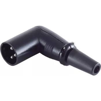 XLR leņķa savienotājs ShiverPeaks BS55006 — 3 kontaktu taisnleņķa mikrofona/kabeļa savienotājs, melns