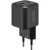 Sienas lādētājs GOOBAY 75333 — universāls iekštelpu AC USB-C lādētājs, 2x USB-C, 35 W, melns