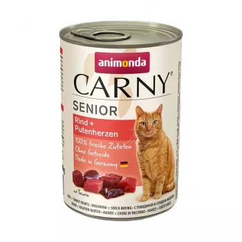 ANIMONDA Carny Senior liellopa un tītara sirdis - mitrā kaķu barība - 400g