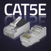 Modular RJ45 savienotājs QOLTEC 54554 CAT5e FTP, 100 gab., sudraba, plastmasa, 11×22×18 mm