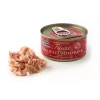 Mitrā kaķu barība FISH4DOGS Tunciša fileja ar garnelēm 70 g — konservēta mitrā barība, 83% mitruma, 14% olbaltumvielu, bez lipekļa un sojas