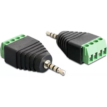 Kabeļa savienotāja adapteris DeLOCK 65454 2,5 mm 4 kontaktu melns zaļš