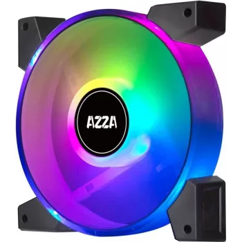 Dzesēšanas ventilatori AZZA Hurricane II ARGB 120mm 4 Pack — 120 mm ARGB korpusa ventilatori, 4 gab. komplekts
