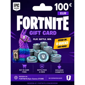 Fortnite dāvanu karte 100 EUR - Epic Games digitālais kods