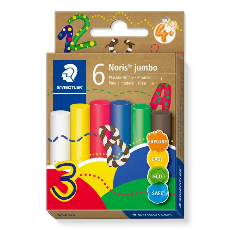 Modelējamā masa FIMO Noris Jumbo 842 C6 — netoksiska, viegli veidojama, standarta izmērs