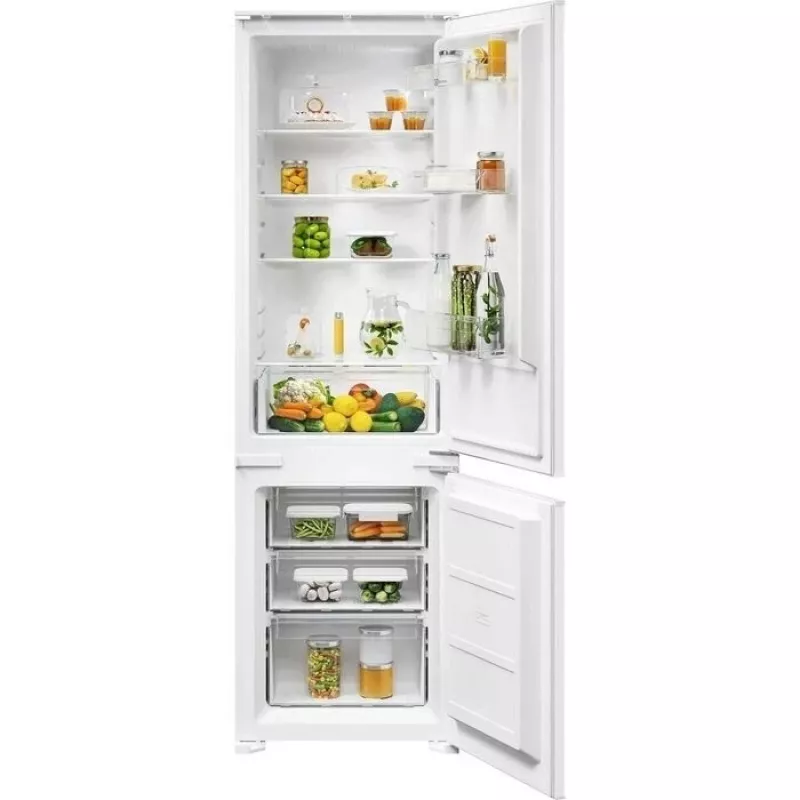 Iebūvējamais ledusskapis-sal dētājs Electrolux ENS3SE18S — nerūsējošais tērauds, augšējā saldētava, maināmas durvis, energoefektivitātes klase E
