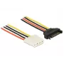 Iekšējais barošanas kabelis DeLOCK 60136 0,2 m SATA 15-pin uz Molex 4-pin
