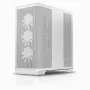 APNX PC Midi Tower C1-R-WT-v1 — balta, atbalsta ATX/Micro-ATX/Mini-ITX, 3x120 mm priekšējie ventilatori uzstādīti, 3x3,5 collu + 3x2,5 collu nodalījumi, USB 3.2 Gen1 x2