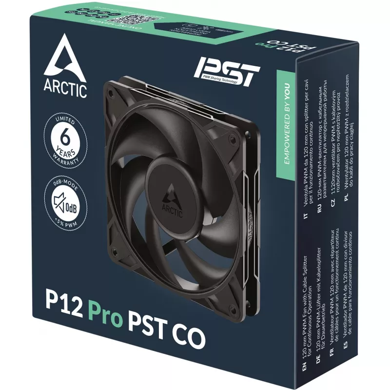 ARCTIC Freezer P12 Pro PST CO - 120 mm PWM ventilators ar kabeļa sadalītāju nepārtrauktai darbībai