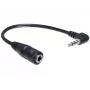 Audio kabelis DeLOCK 65397 0,14 m 2,5 mm vīrišķais uz 3,5 mm sievišķo, melns