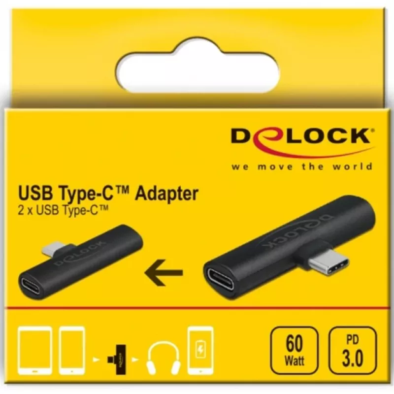 Adapteris USB Type-C uz 2 x USB Type-C PD DeLOCK 64114