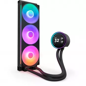 NZXT Kraken Elite 360 RGB procesora šķidruma dzesētājs 12 cm melns 1 gab.