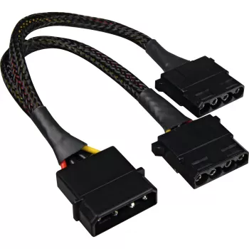 Sharkoon SATA Y strāvas adapteris 4P Molex 0,15 m melns - digitālais/datu - barošanas avots