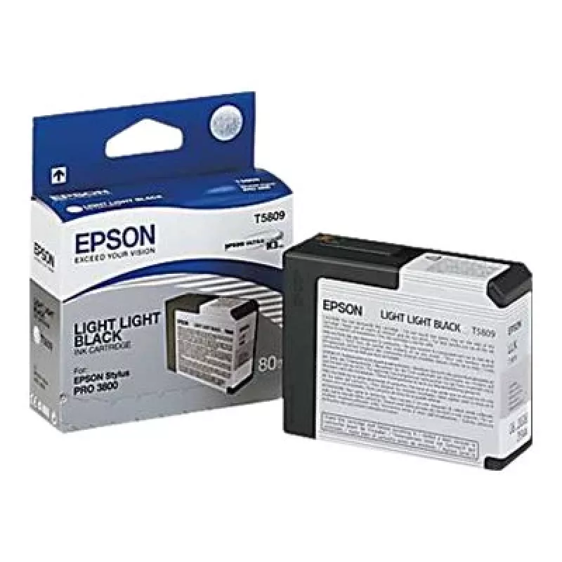 Epson Singlepack Light Light Black T580900, gaiši gaiši melna, pigmenta tinte, 80 ml, 1 gab.