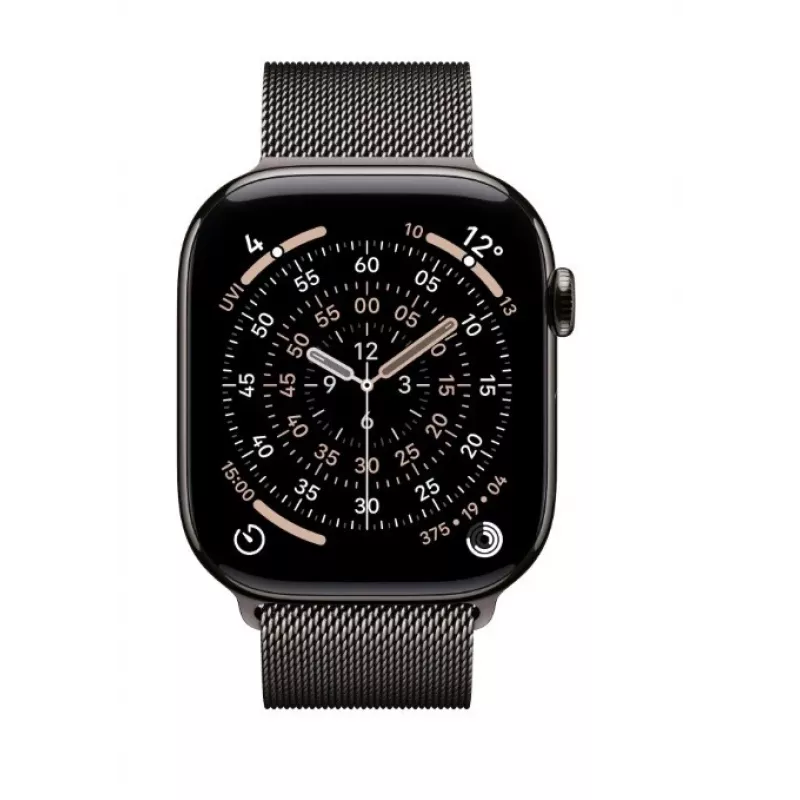 Apple Watch Series 11 GPS + Cellular 46mm Slate Titanium Case ar Slate Milanese cilpu M/L