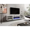 RTV skapis POLO 180x33x39 balts + kamīns balts