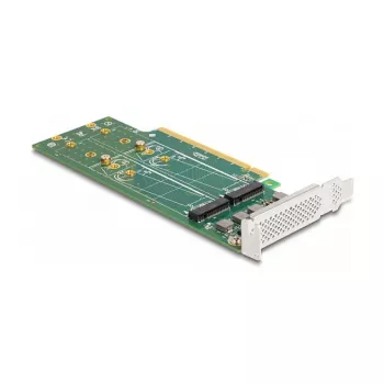 DeLOCK PCI Express 4.0 x16 karte ar 4 iekšējiem NVMe M.2 Key M slotiem, 110 mm
