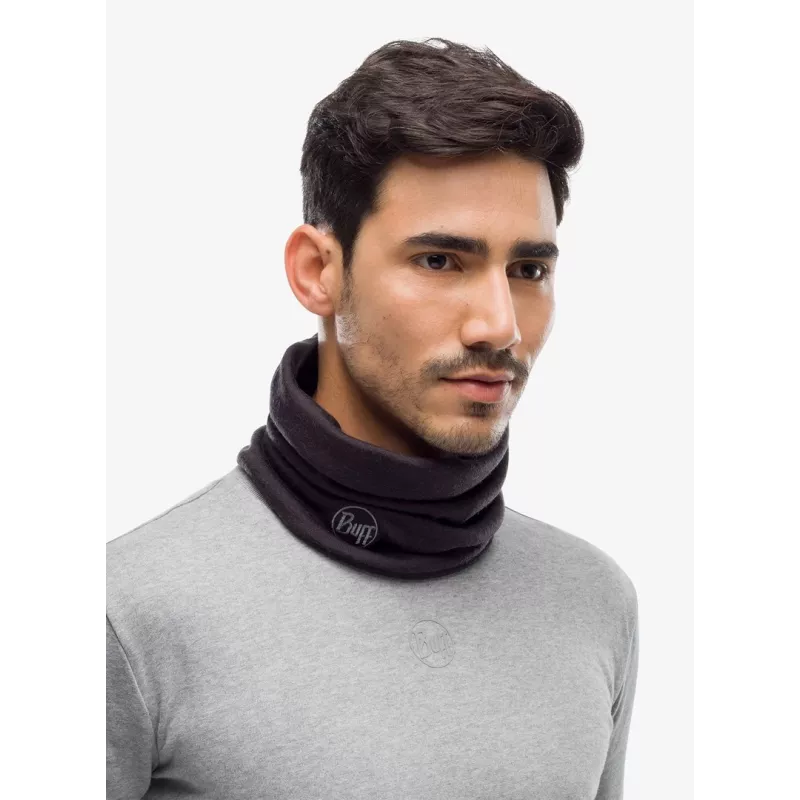 Kakla aizsargs Buff Multifunctional Sling Heavyweight Merino Wool — melns, bezšuvju, staipīgs
