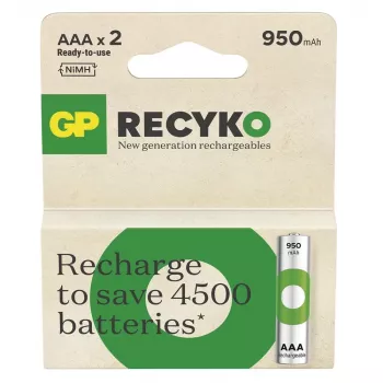 Baterijas R03/AAA NI-MH 950mAh blisterī 2gab.