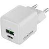 Canyon lādētājs CU20AC GaN 20W PD, 2 porti (USB-A/USB-C) balts (CNS-CUW20AC)