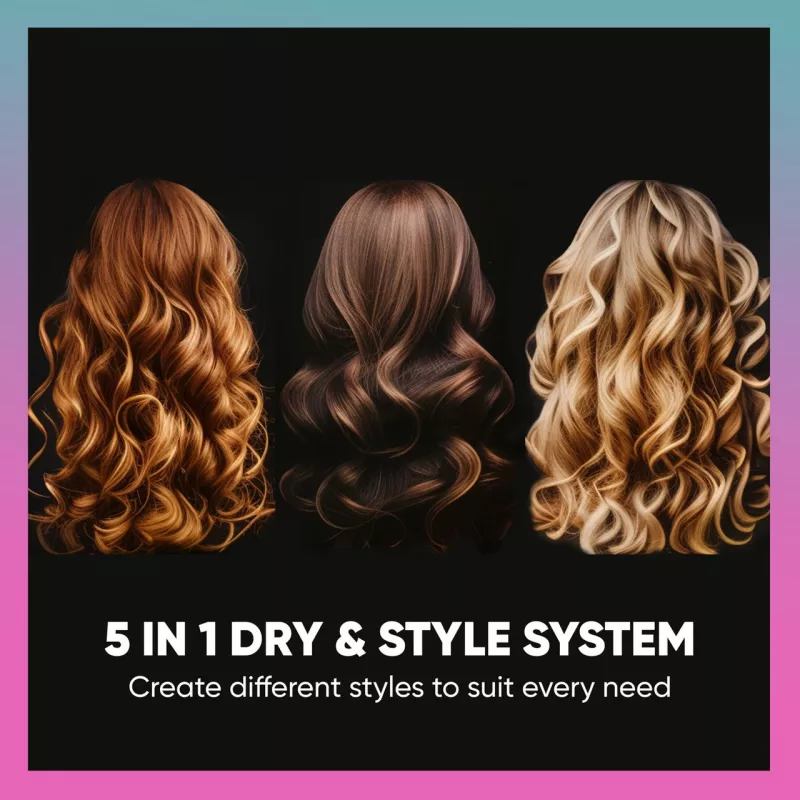 Matu veidotājs SBB 5-in-1 Blowdry and Style SBDR-2850-EU — daudzfunkcionāls žāvētājs un veidošanas rīks
