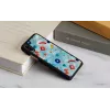 Viedtālruņa maciņš iKins iPhone XS / XS Max melnā akmens dizainā, aizsargājošs aizmugures vāciņš