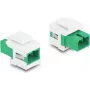 Keystone modulis DELOCK 87120 SC viena porta plakans adapteris, zaļš/balts, 16,5×27,4×21,9 mm