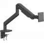 Monitora kronšteins DIGITUS Single, skava, līdz 49 collām (124,5 cm), 20 kg, VESA 75x75–100x100, slīpums -20° līdz 50°, augstumā regulējams, melns
